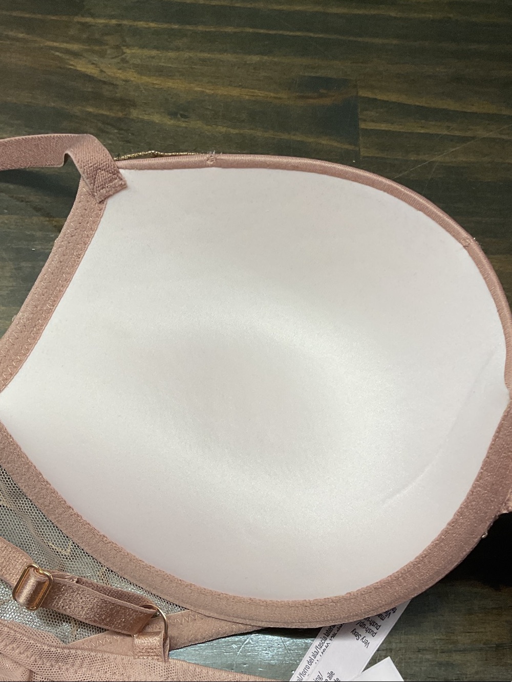 Victoria Secret Very Sexy Stardust Embroidery PushUp Bra Underwire Rose Gold 38C - Picture 5 of 10